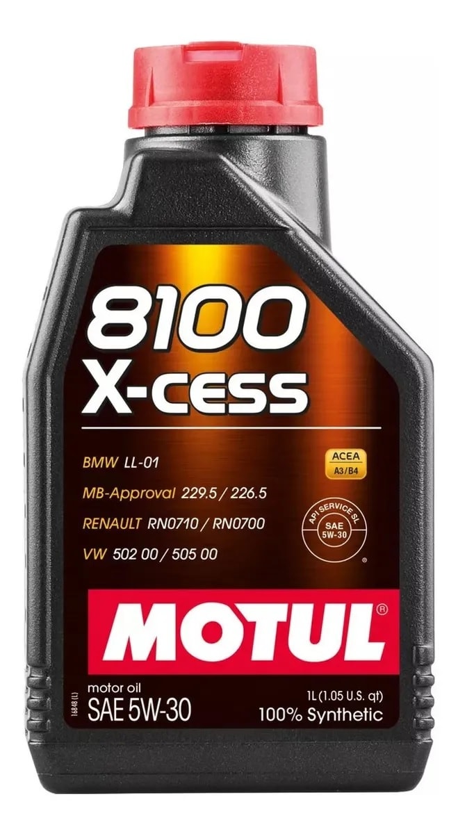 Óleo Motul 8100 X-Cess EFE 5W30 Desfrute Um Motor Mais Eficiente!