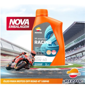 OLEO REPSOL RACING 4T 10W40 OFF ROAD SINTETICO 1 LITRO