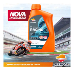 OLEO REPSOL RACING 4T 10W40 SINTETICO 1 LITRO
