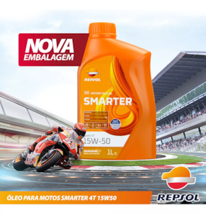 OLEO REPSOL SMARTER SPORT 4T 15W50 SEMISINTÉTICO 1 LITRO