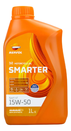 OLEO REPSOL SMARTER SPORT 4T 15W50 SEMISINTÉTICO 1 LITRO