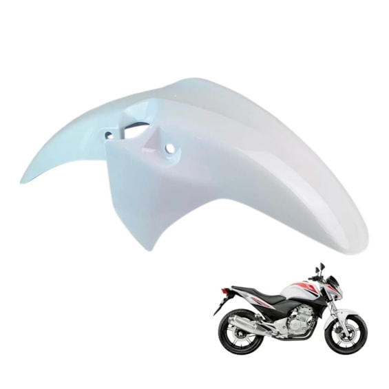 PARALAMA DIANTEIRO CB 300R 12 E 15 BRANCO ROSS (PLASMOTO)