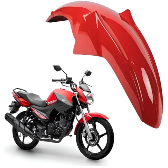 PARALAMA DIANTEIRO FAZER 150 23-25 VERMELHO (PLASMOTO)