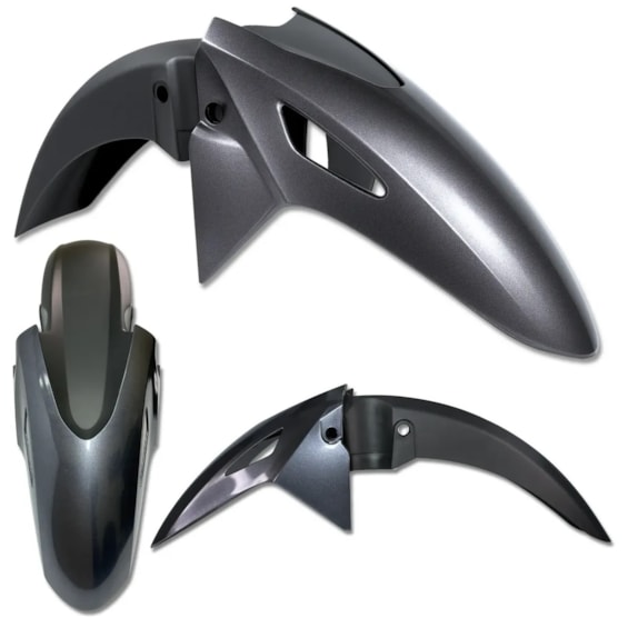 PARALAMA DIANTEIRO TITAN 160 25- CINZA EMBARE METALICO (PLASMOTO)