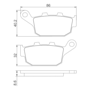 PASTILHA DIAFRAG CB 300R / XRE 300 C/ ABS TRAS/ SHADOW 1100/ CB 600 HO
