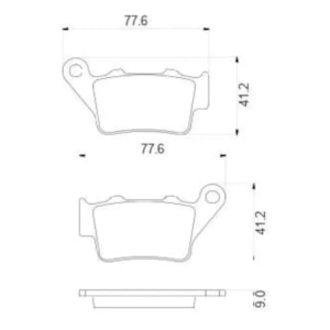 PASTILHA FREIO DIAFRAG DURA-TECH (D) BURGMAN 125 / LINDY 125