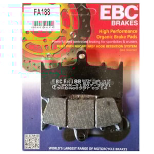 Pastilha Freio EBC FA188 GSX1300 Hayabusa 99/06 (D) Ninja 600 05/08 (D) ZX-06 02/08 (D) VULCAN1500 /