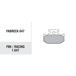 Pastilha Freio Fabreck FBK647 Lander 250 (T) / Fazer 250 (T) / Tenere 250 (T) / Crosser 150 (T)