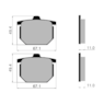 Pastilha Freio Fischer FJ0745 CB 750SS 77-79 / CBX 1000 / GL1000 GOLD WING (D)