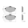 Pastilha Freio Fischer FJ0900M Dafra Cityclass 200 (T) / XT / TDM 225 / XT 600E / Tenere (T) / DT 20