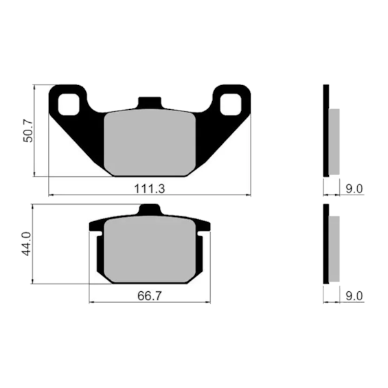 Pastilha Freio Fischer FJ1110M Vulcan 750 Diant / Vulcan 800 Diant / Vulcan 500 Diant / Vulcan 1500 