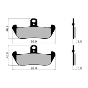 Pastilha Freio Fischer FJ1130 Cagiva Super CITY125 Dianteira