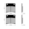 PASTILHA FREIO FISCHER FJ1170 GSX 600 / 780 / 1100 DIANTEIRA