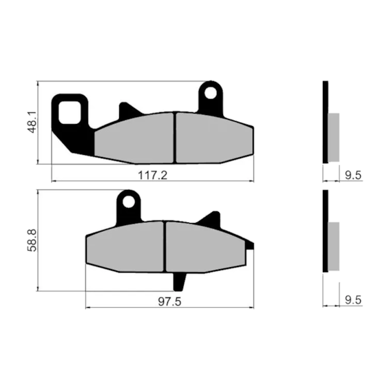 Pastilha Freio Fischer FJ1180 DR 650 / DR 750 / DR 800 Dianteira