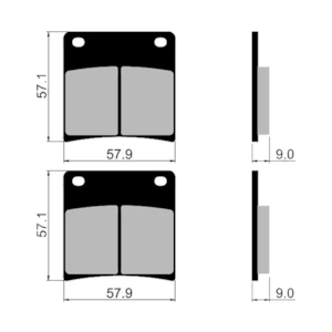 Pastilha Freio Fischer FJ1220 GS 550, 650, 700, 750 / KZ 1300, 1000, 650 Traseira