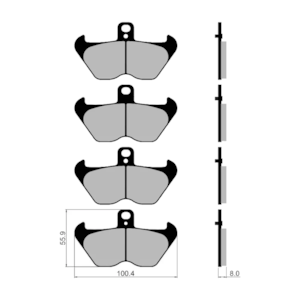 Pastilha Freio Fischer FJ1322M BMW Diant K100 1000RS/LT/R/R850 PAR