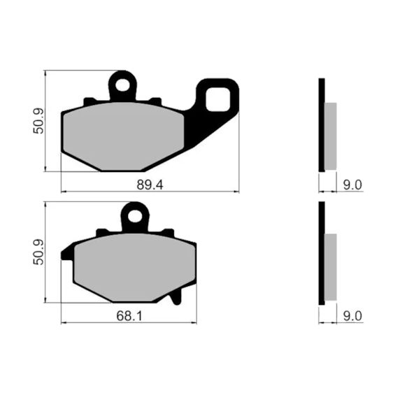 Pastilha Freio Fischer FJ1330M Kawasaki ZX 1100 / ZX-9R 900 Traseira