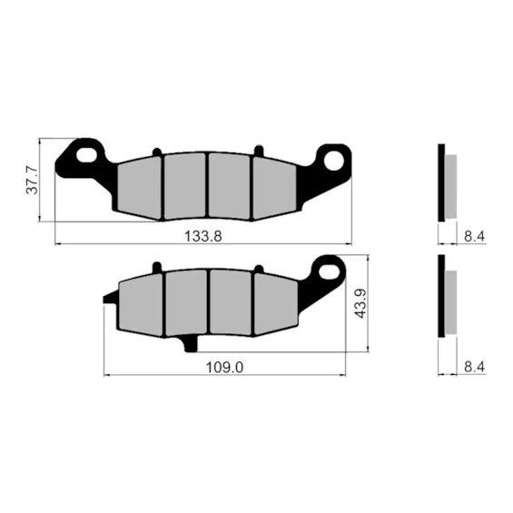 Pastilha Freio Fischer FJ1440M Suzuki GS500E D 04 E/D / GVX1100G/VZ800 Marauder / Boulevard 800 2005