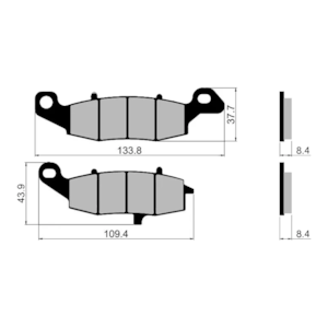 Pastilha Freio Fischer FJ1450M GSX1100G/DR800BIG/GSX750