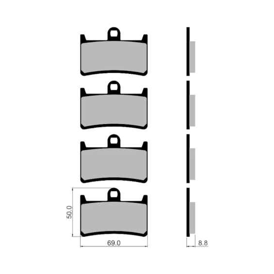 Pastilha Freio Fischer FJ1782 Fazer 600 98/03 D/ TDM 900 / XJR1300 / YZF600 R6 / 750R7 / 1000R (1JG 