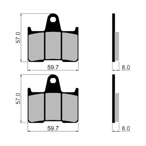 Pastilha Freio Fischer FJ1790M CB1300 X-4/SF SUZUKIGSX-R1000 / SRAD1000 Traseira