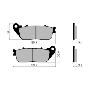 Pastilha Freio Fischer FJ2560K CB 1000R (T) com e sem ABS / VRF 1200 (T) 2010 em Diante