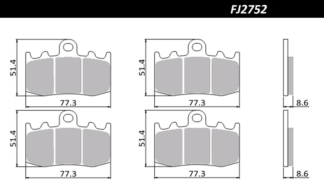 Pastilha Freio Fischer Fj2752Pc - Paulinho Motos