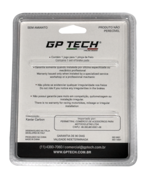 PASTILHA FREIO GP TECH 0060KC (D) XTZ 125 / LANDER 250 / TENERE 250 / YES 125