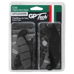 Pastilha Freio GP TECH 0200SM (D) XTZ 150 Crosser / Tenere 250 2016- / PCX 2019- ABS 