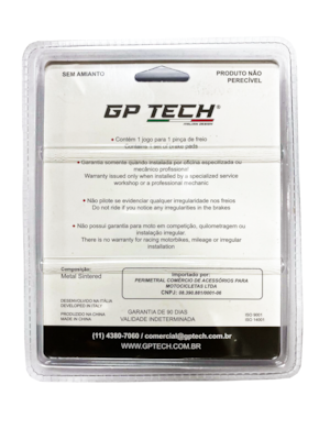 PASTILHA FREIO GP TECH 0400HH (T) KAWAZAKI ZX6 / ER6-N / VERSYS 650 / Z 1000