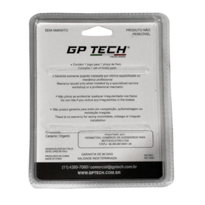 PASTILHA FREIO GP TECH 0450C GS500E -2014 / BANDIT 600 95-04 / BANDIT 1200 95-01