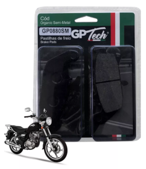 Pastilha Freio GP TECH 0880SM (T) Haojue Chopper Road 150 2018 / Dafra Apache 200 