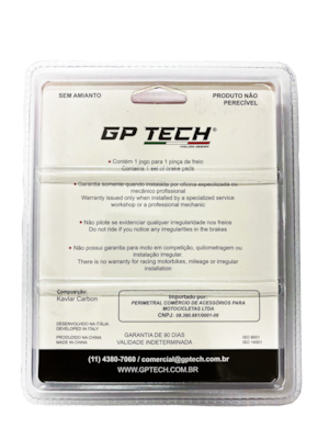 PASTILHA FREIO GP TECH 1040KC (D) DAFRA CRUISYM 300 SCOOTER