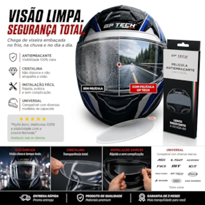 PELICULA ANTI EMBAÇANTE UNIVERSAL GP TECH PREMIUM 2024 CRISTAL