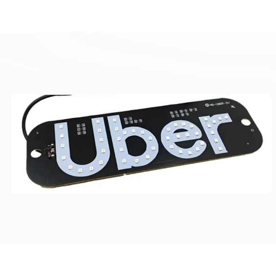 PLACA LED UBER 19X6,5CM USB BASE VENTOSA LUATEK LK-U01