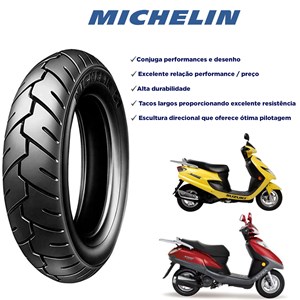 Pneu Michelin S1 100-90-10 56J TL Traseiro Honda Lead 110 / Elite 125 / Burgman 125 2012-