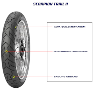 Pneu Pirelli Scorpion Trail II 90-90-21 54V TL BMW F 650 GS Dakar / BMW 800 / Tiger 800 Dianteiro