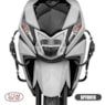 PROTETOR CARENAGEM SCAM HONDA ELITE 125 2025- PRETO