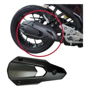 PROTETOR ESCAPAMENTO FAZER 250 2016- PRETO (PLASMOTO)