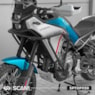 PROTETOR MOTOR E CARENAGEM SCAM CFMOTO IBEX 450 2026 C/ PEDALEIRA PRETO