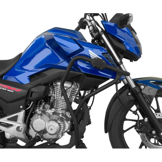 PROTETOR MOTOR E CARENAGEM SCAM HONDA CG 160 / TITAN 160 2025- C/ PEDALEIRA (MOD PRO) PRETO