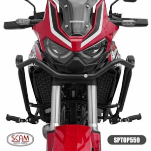 Protetor Motor e Carenagem SCAM Honda CRF 1100L Africa TWIN 2021 em Diante Preto C/ Pedaleira