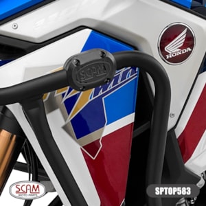 Protetor Motor e Carenagem SCAM Honda CRF 1100L Africa TWIN Adventure SPORT 2021- Preto C/ Pedaleira