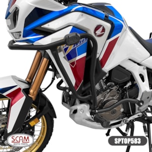 Protetor Motor e Carenagem SCAM Honda CRF 1100L Africa TWIN Adventure SPORT 2021- Preto C/ Pedaleira