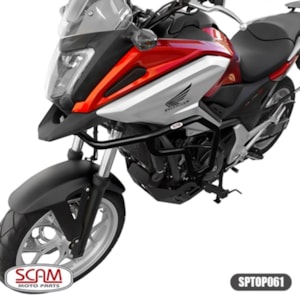 PROTETOR MOTOR E CARENAGEM SCAM HONDA NC700X 2013 - NC750X 2013 A 2021 COM PEDALEIRA