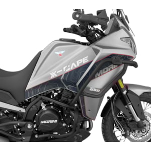 PROTETOR MOTOR E CARENAGEM SCAM MOTO MORINI X-CAPE 650 2025- C/ PEDALEIRA PRETO