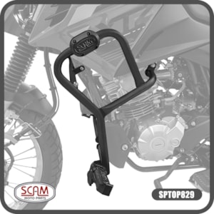 PROTETOR MOTOR E CARENAGEM SCAM YAMAHA XTZ 150 CROSSER 150 C/ PEDALEIRAS