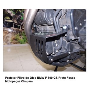 Protetor Reservatorio Oleo BMW F 800 GS / Adventure Preto Fosco (chapam)