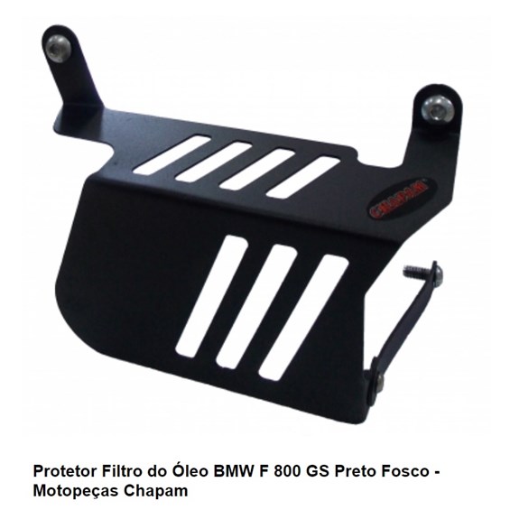 Protetor Reservatorio Oleo BMW F 800 GS / Adventure Preto Fosco (chapam)