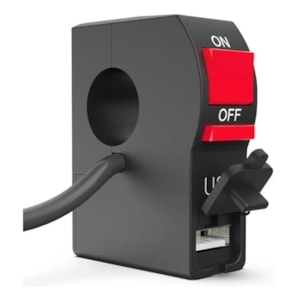 PUNHO PARTIDA MOTO COM ENTRADA USB UNIVERSAL (TOMATE) 2898